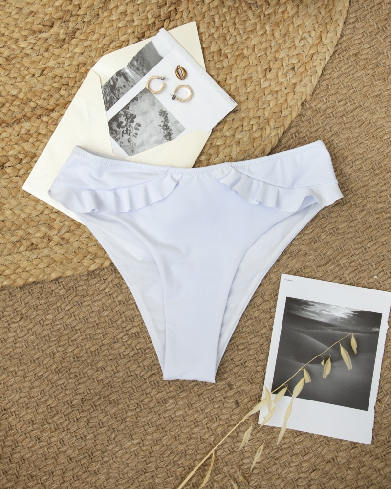 Basic bikini slip με βολάν