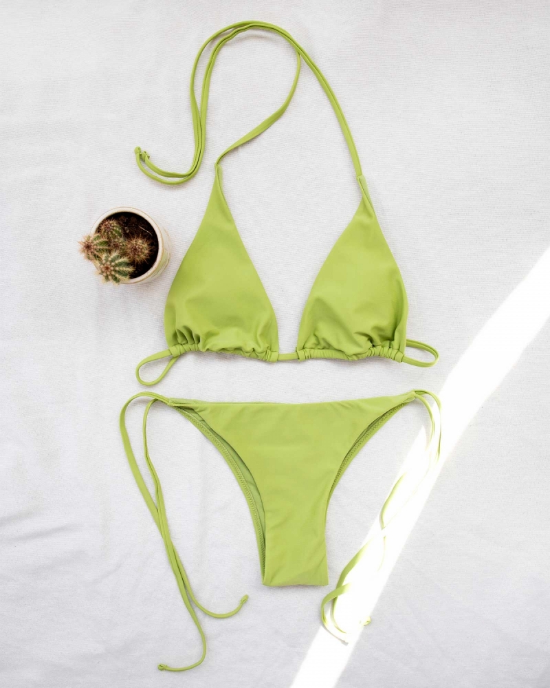 Basic bikini τριγωνάκι με κορδόνια