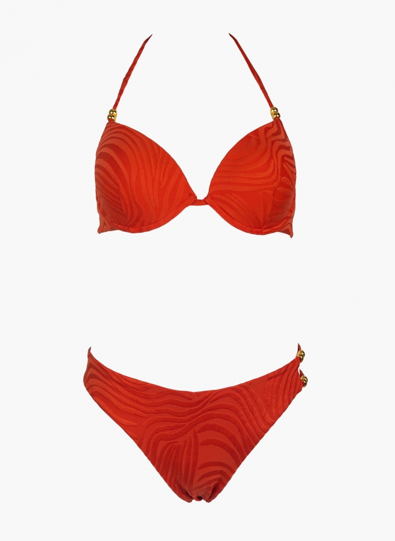 Bikini set με ανάγλυφο pattern
