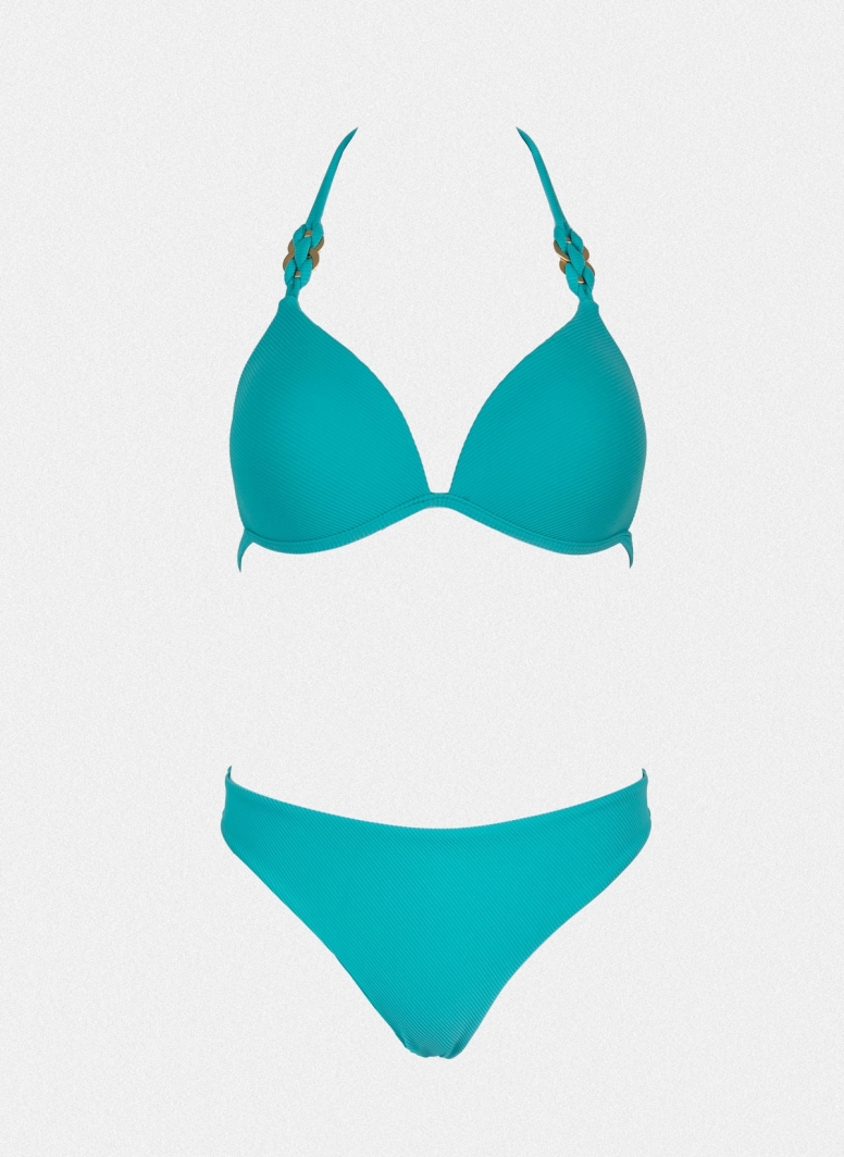 Bikini Set ribbed με τριγωνάκι