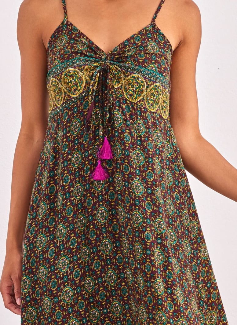 Boho φόρεμα με λαχούρια