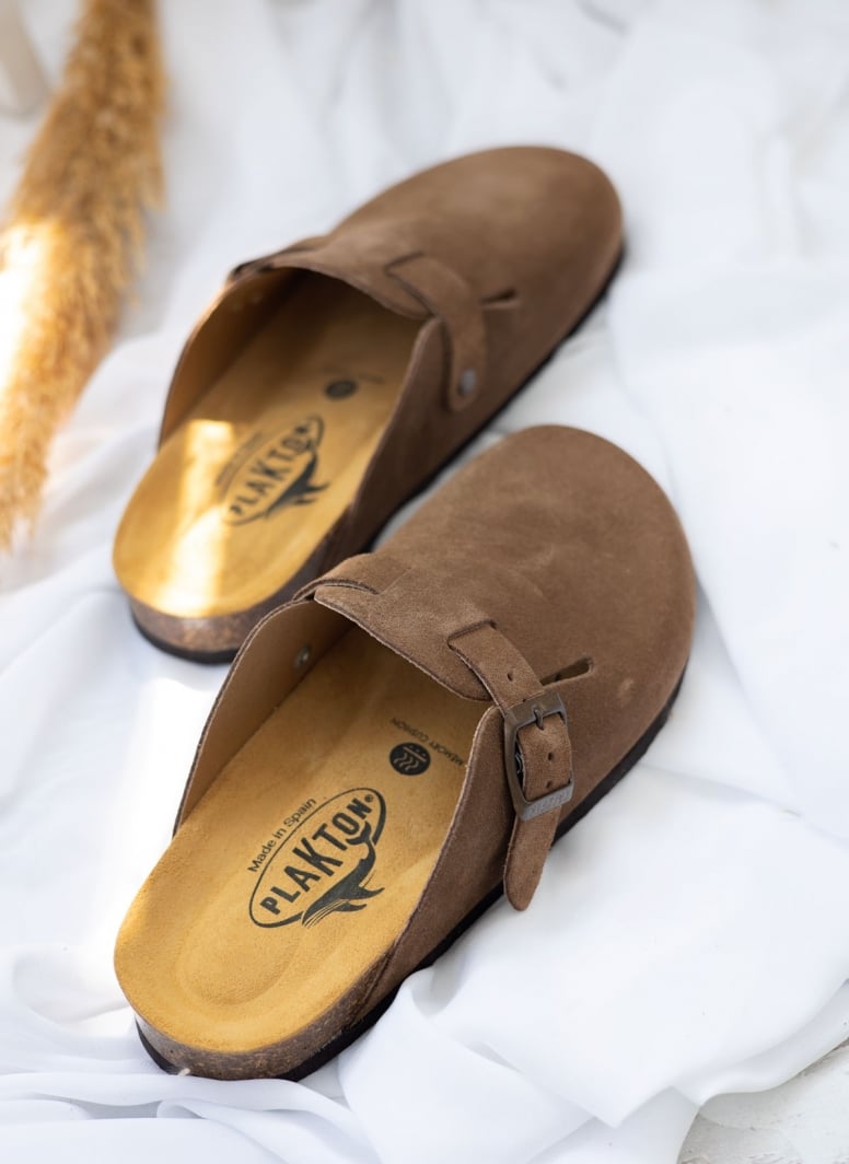 Clogs ανατομικά από δέρμα καστόρι Plakton 181539
