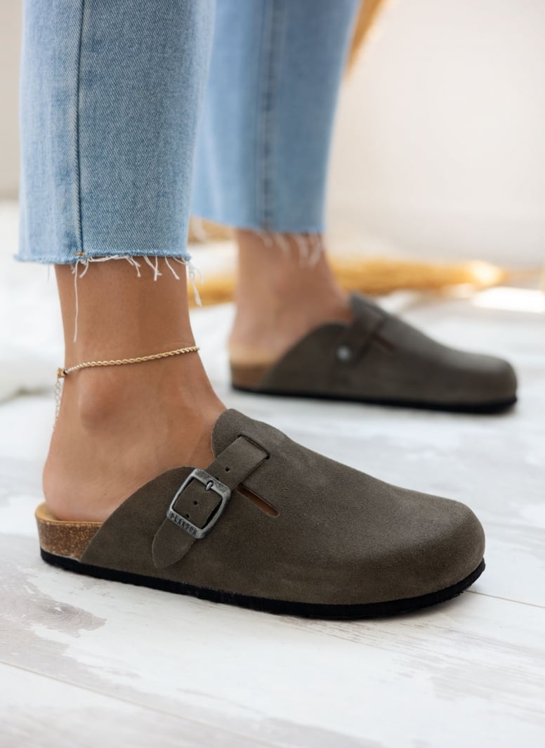 Clogs ανατομικά από δέρμα καστόρι Plakton 181539