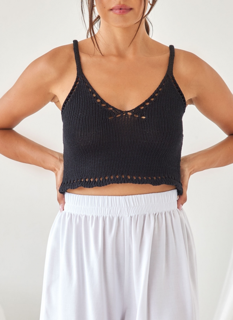 Crop top crochet με ιδιαίτερη πλάτη