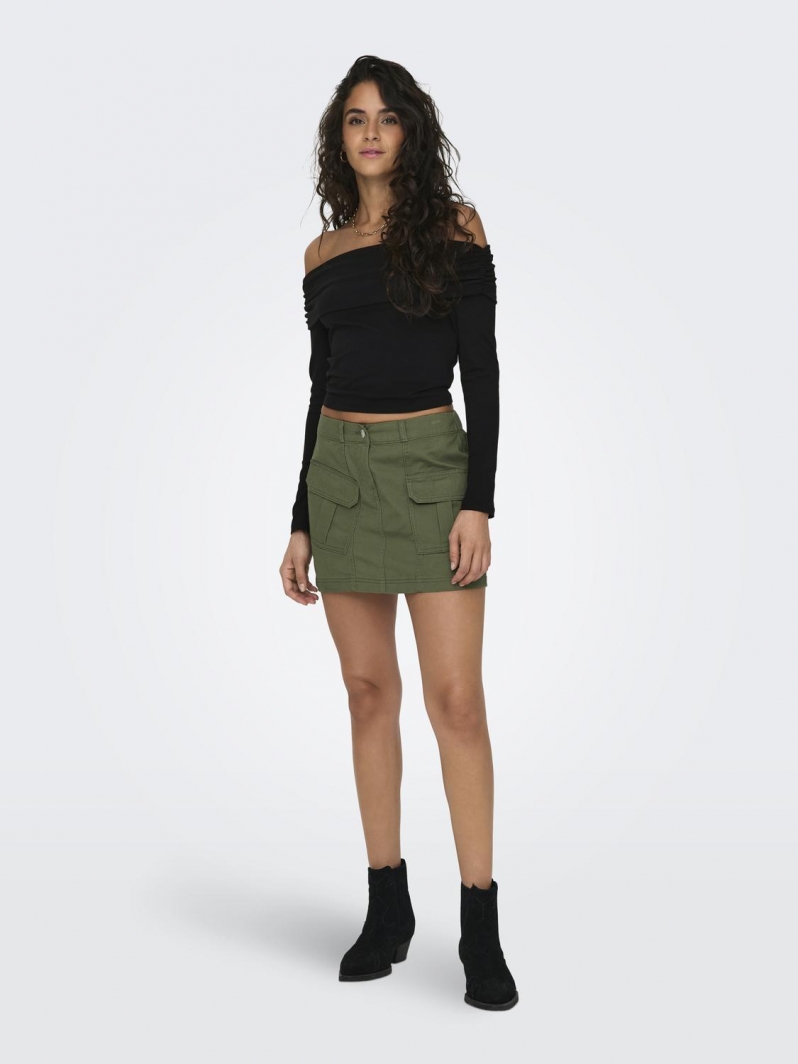 Crop top μακρυμάνικο strapless ONLY 15336324