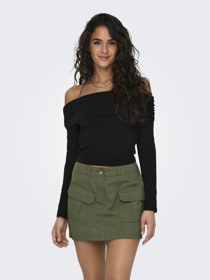 Crop top μακρυμάνικο strapless ONLY 15336324