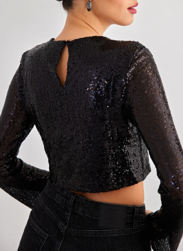 Crop top με παγιέτες Vero Moda 10305497