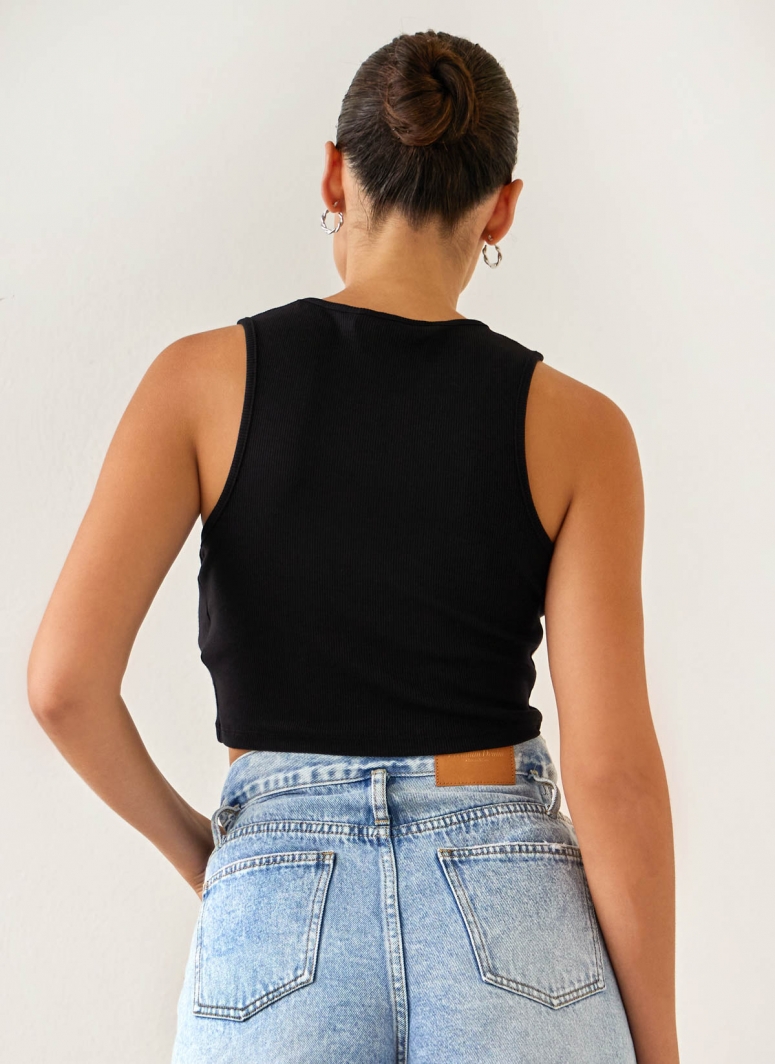 Crop top αμάνικο ριπ Vero Moda 10298664