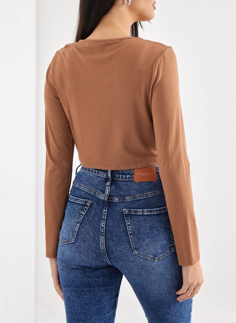 Crop top με στρογγυλή λαιμόκοψη Noobass 01-21
