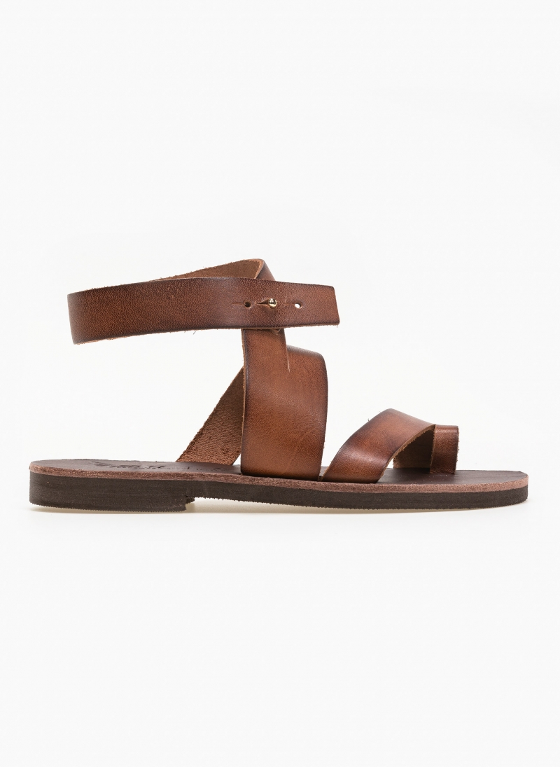 Σανδάλια δερμάτινα με ιδιαίτερο κούμπωμα Iris Sandals