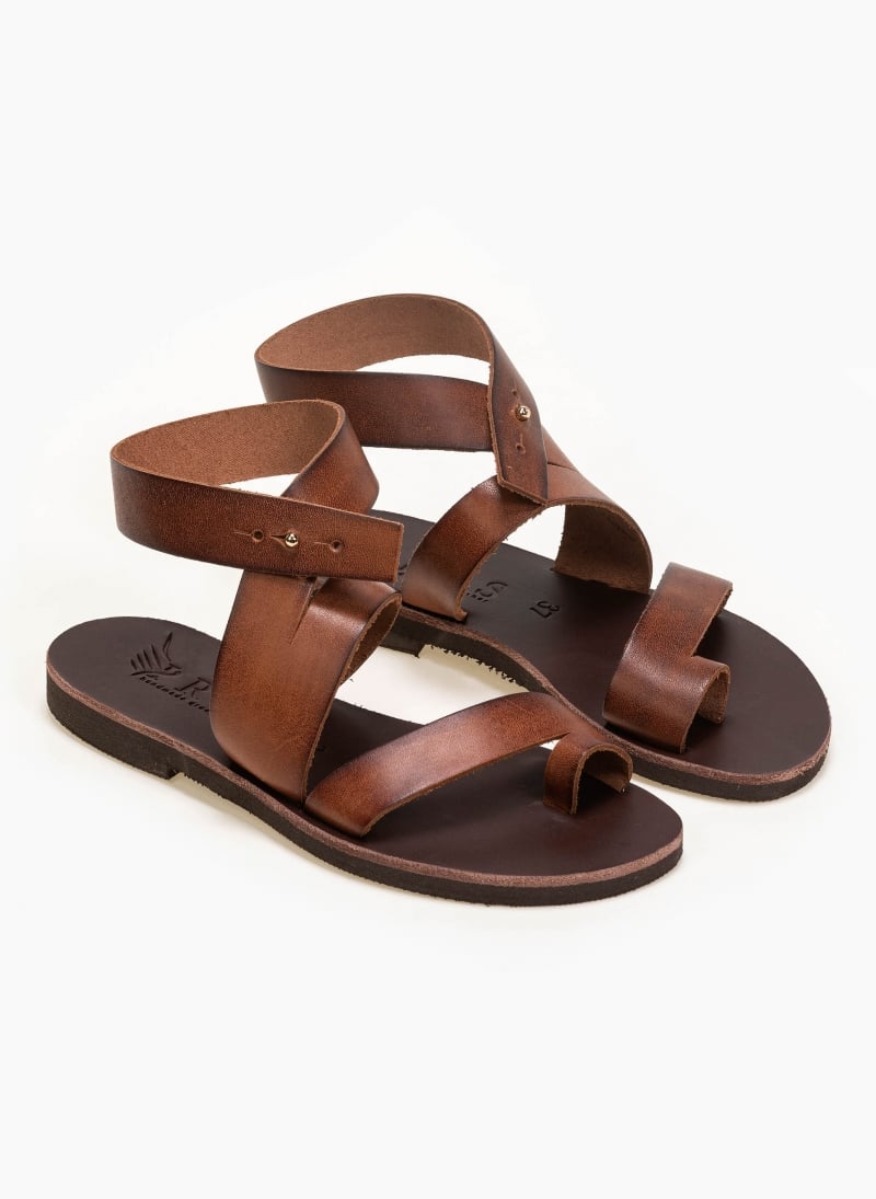 Σανδάλια δερμάτινα με ιδιαίτερο κούμπωμα Iris Sandals