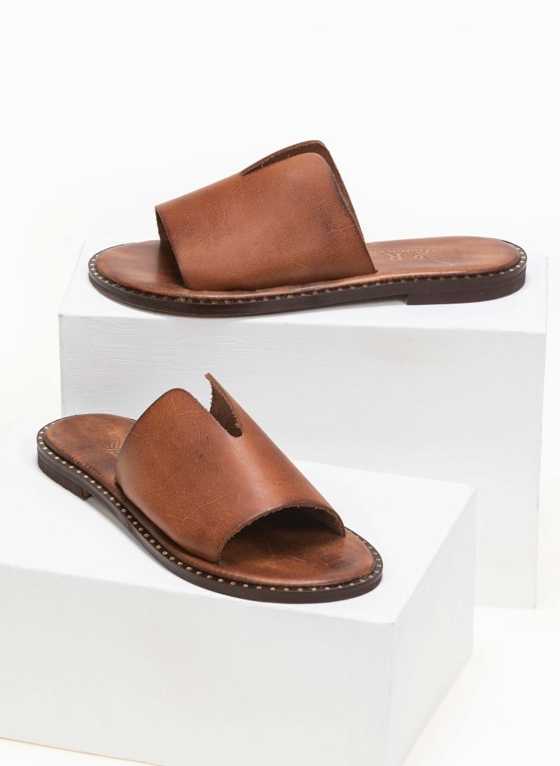 Σανδάλια δερμάτινα με άνοιγμα στη φάσα Iris Sandals
