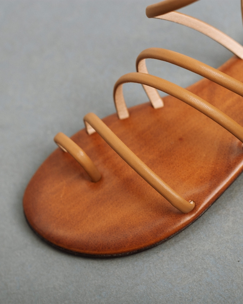 Σανδάλια δερμάτινα με λεπτά λουράκια Iris Sandals