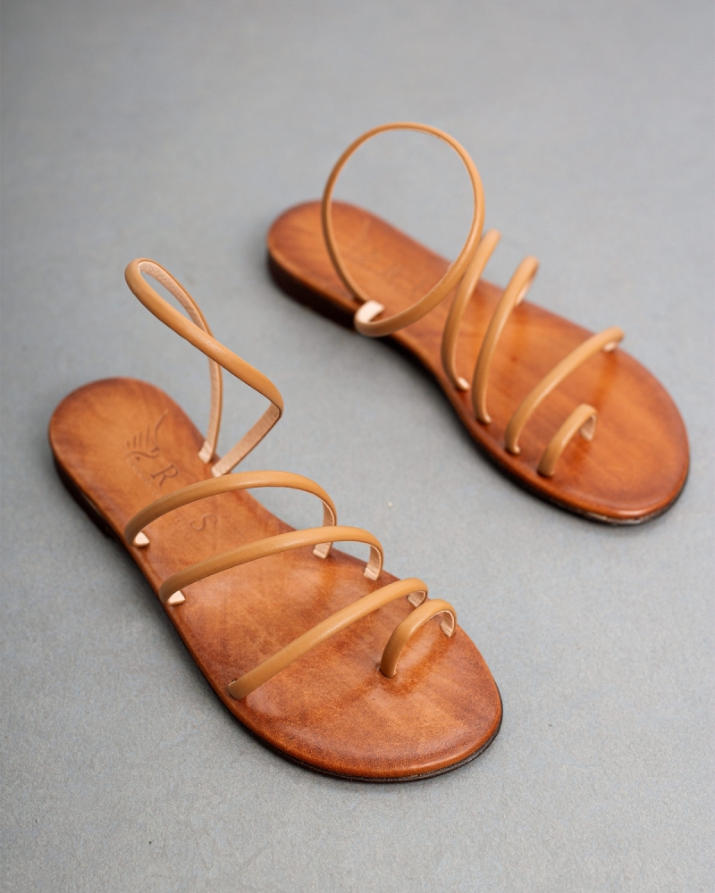 Σανδάλια δερμάτινα με λεπτά λουράκια Iris Sandals