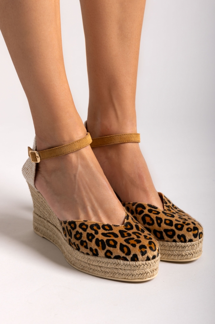 Εσπαντρίγιες platforms από συνθετικό ponyskin Ragazza 0699