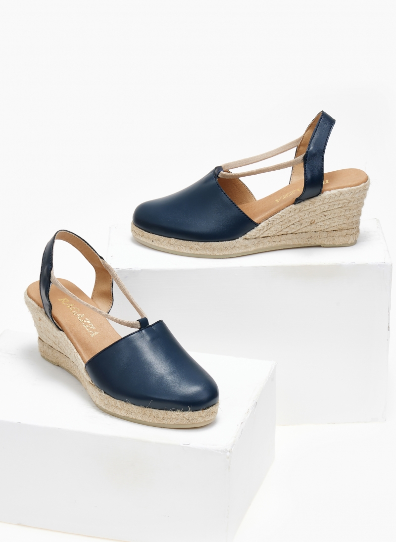 Εσπαντρίγιες platforms δερμάτινες Ragazza 0672