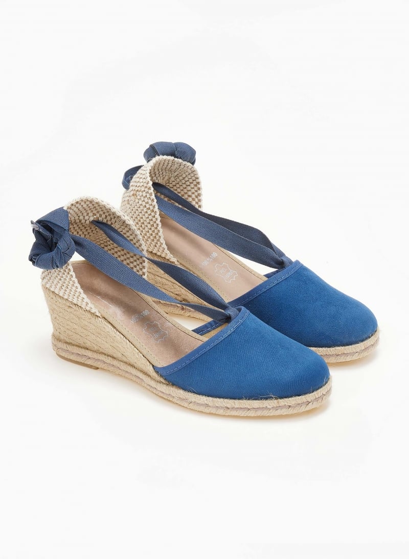 Εσπαντρίγιες platforms suede με κορδόνια