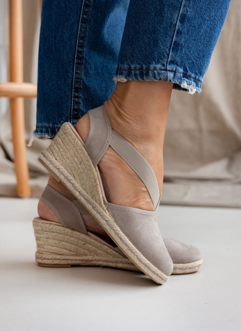 Εσπαντρίγιες platforms suede με λάστιχα