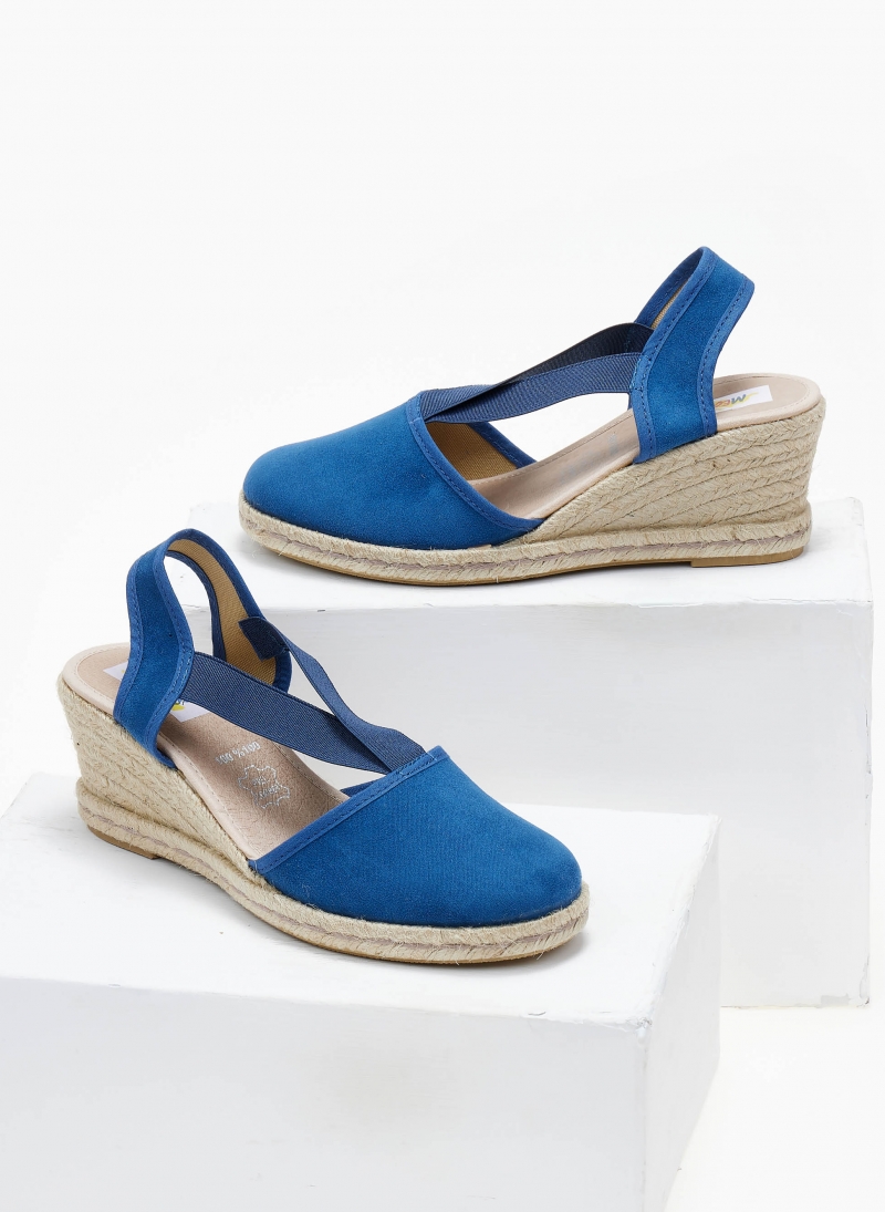 Εσπαντρίγιες platforms suede με λάστιχα