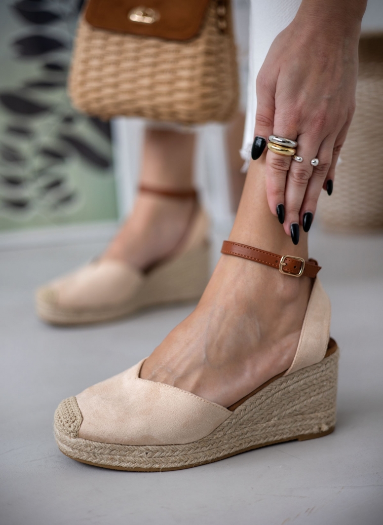 Εσπαντρίγιες platforms suede με μπαρέτα Erynn