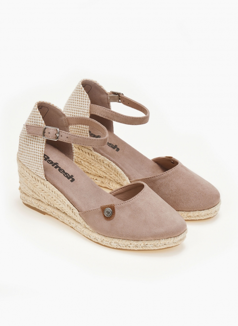 Εσπαντρίγιες platforms suede με μπαρέτα Refresh 171882