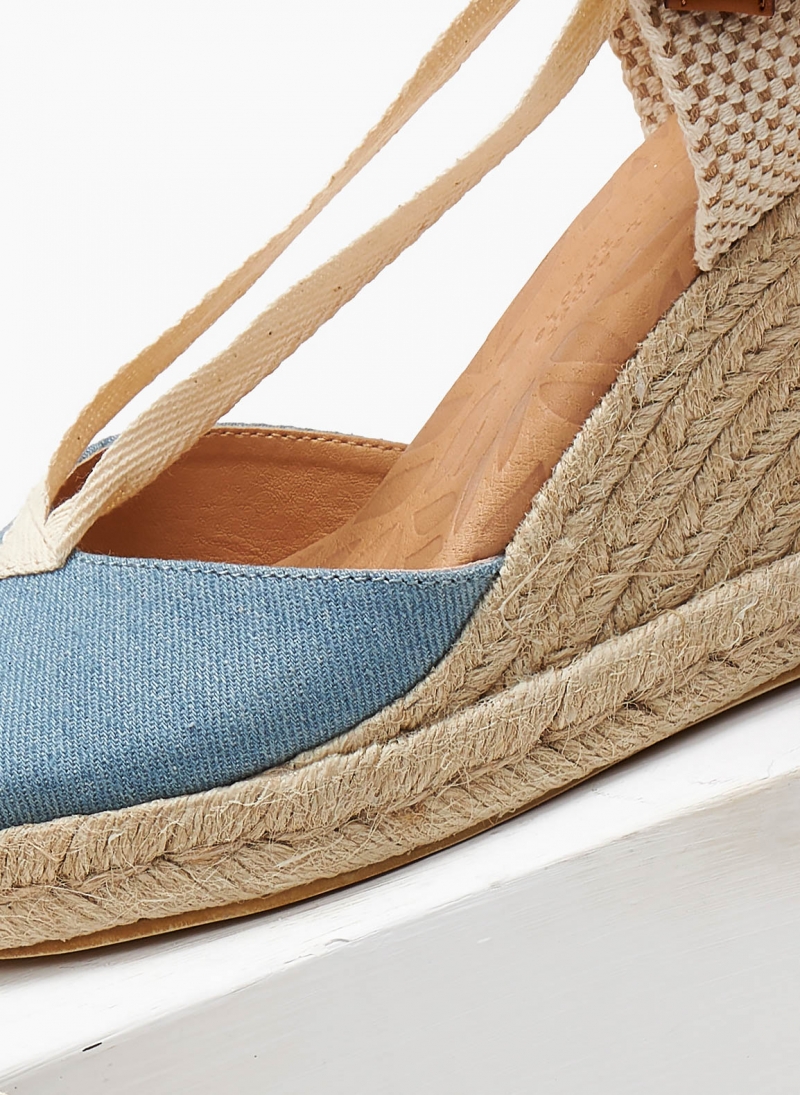 Εσπαντρίγιες platforms τζιν με lace up δέσιμο MARIAMARE