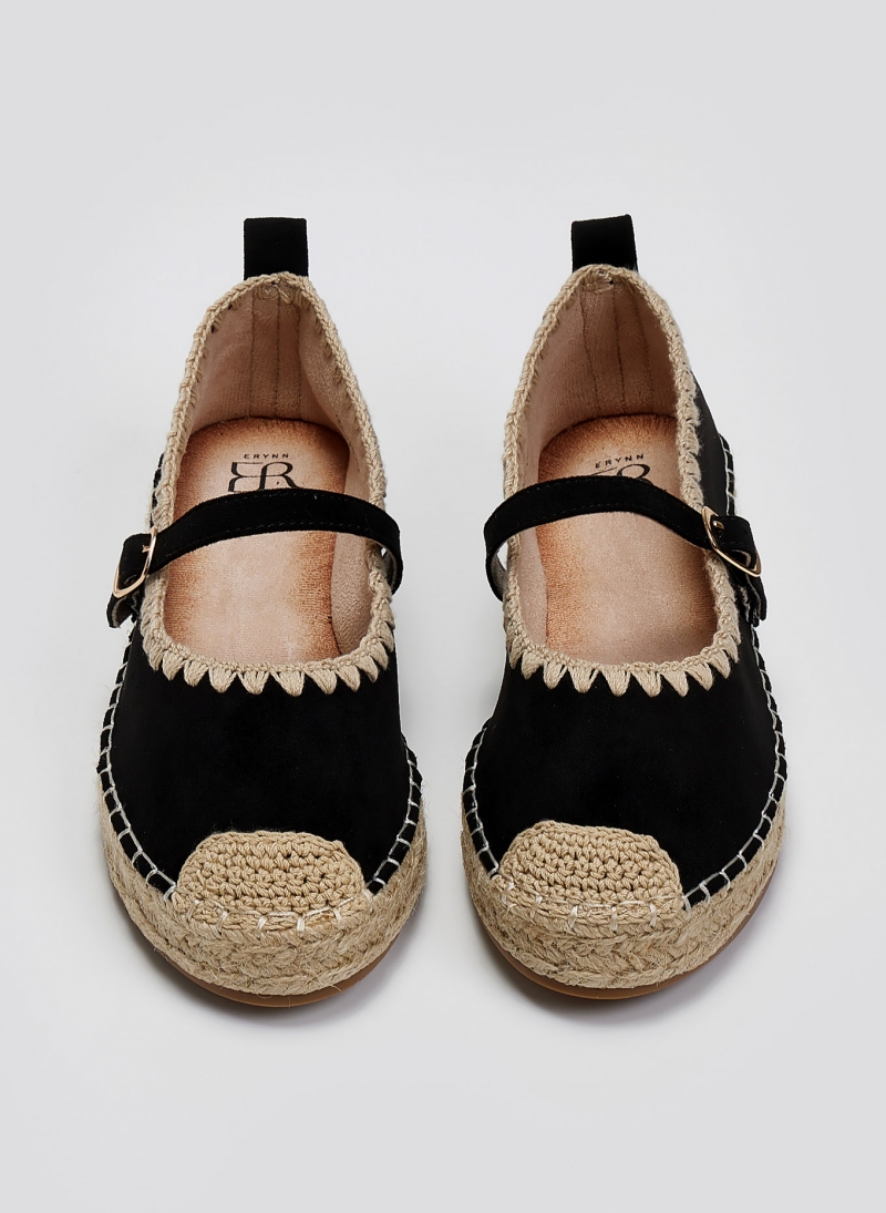 Εσπαντρίγιες suede με μπαρέτα ERYNN