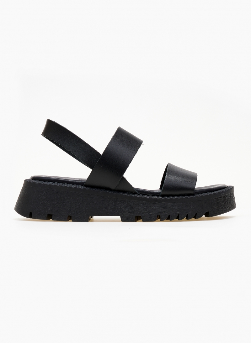 Flatforms δερμάτινα με chunky σόλα TFP