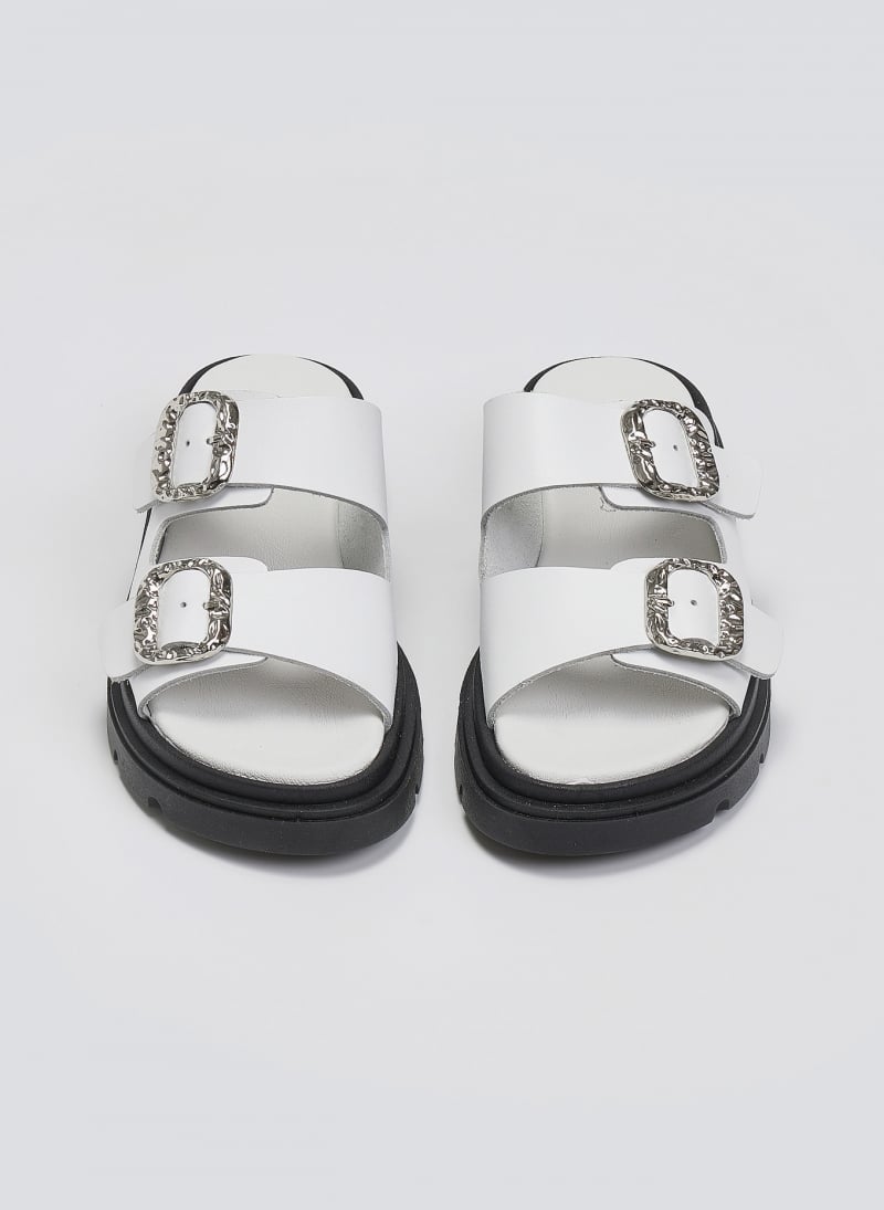 Flatforms δερμάτινα σανδάλια με τοκάδες Tfp