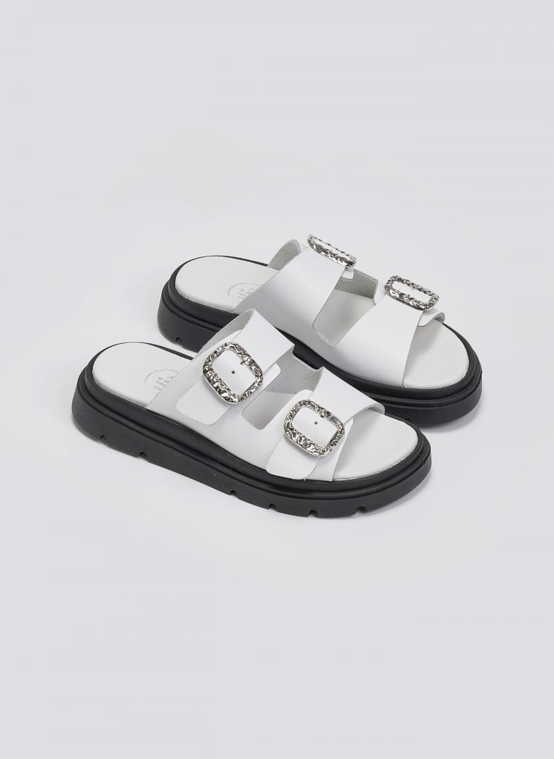 Flatforms δερμάτινα σανδάλια με τοκάδες Tfp