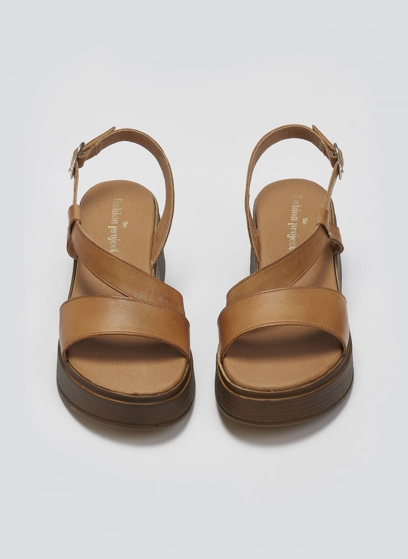 Flatforms δερμάτινα σανδάλια TFP
