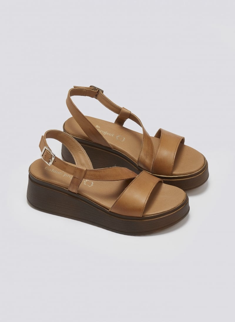 Flatforms δερμάτινα σανδάλια TFP