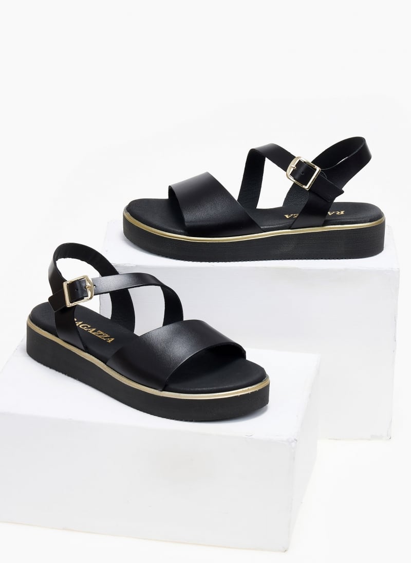 Flatforms σανδάλια δερμάτινα Ragazza 01186