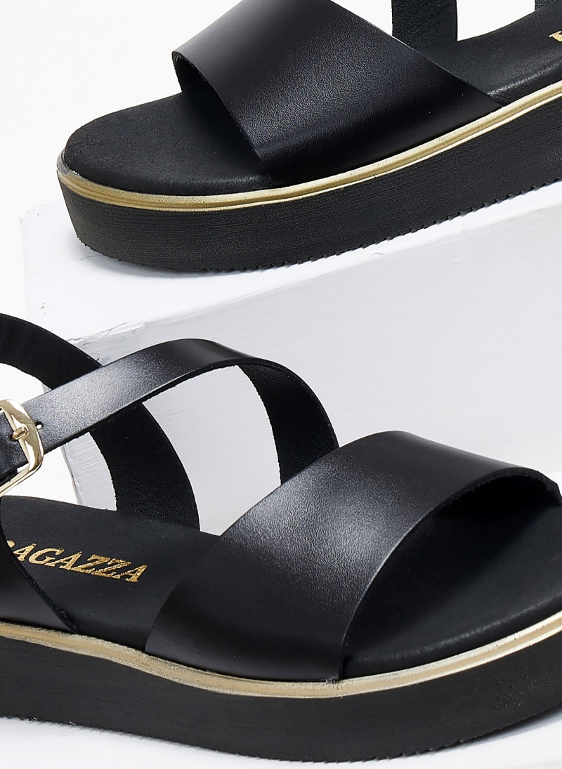 Flatforms σανδάλια δερμάτινα Ragazza 01186