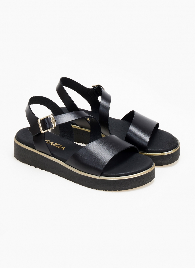 Flatforms σανδάλια δερμάτινα Ragazza 01186