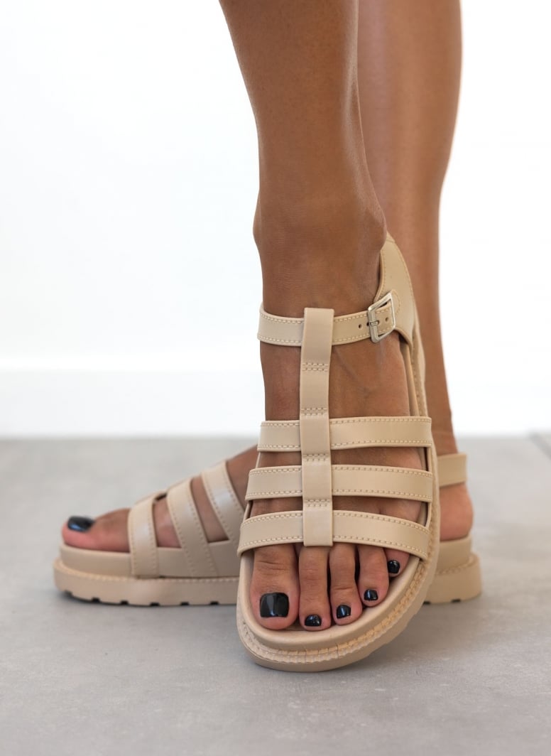 Flatforms σανδάλια gladiator
