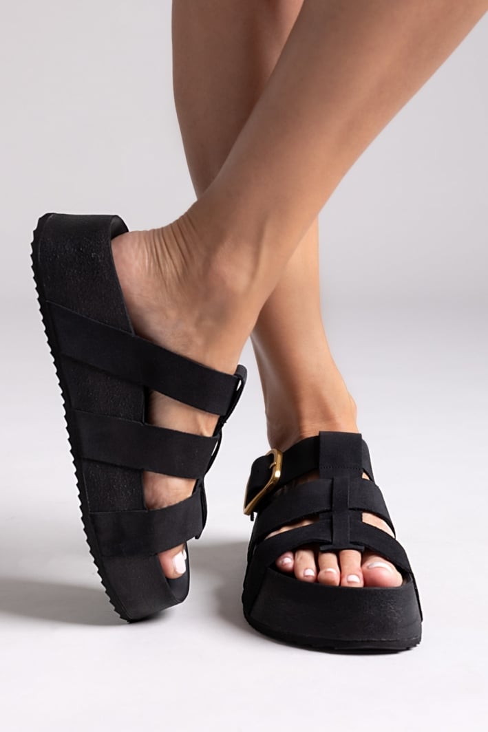 Flatforms σανδάλια καστόρινα ATENEO