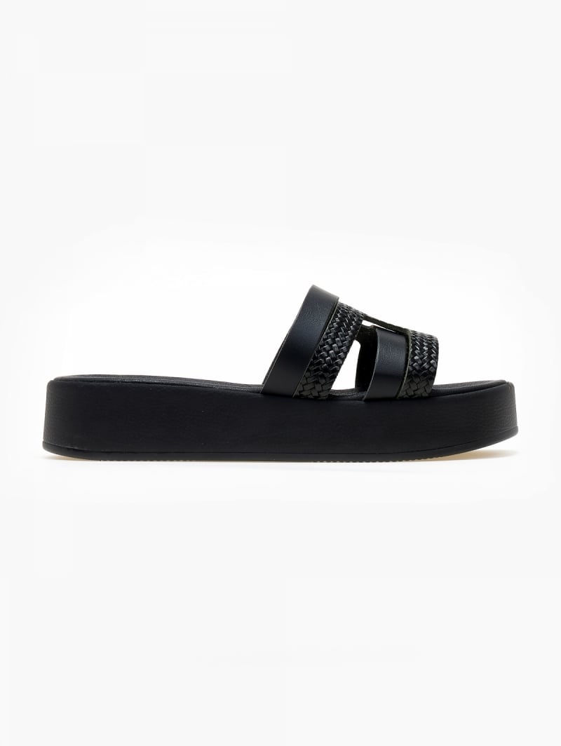 Flatforms σανδάλια με ανάγλυφο pattern Estil