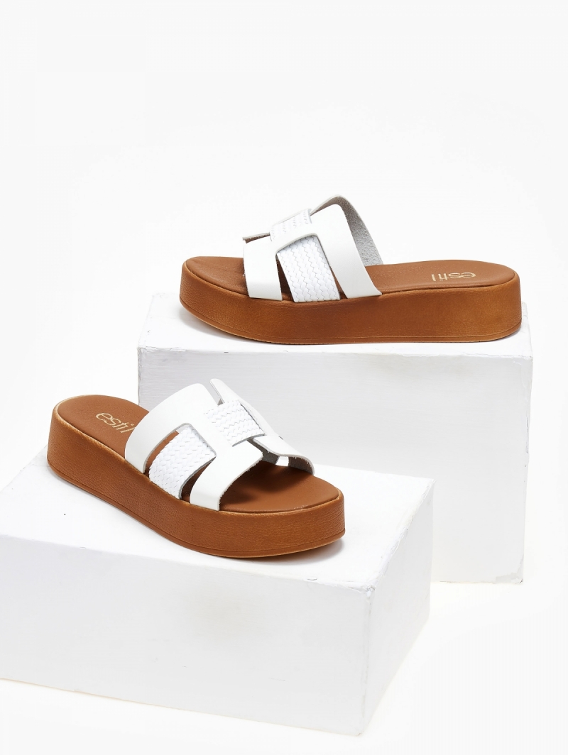 Flatforms σανδάλια με pattern Estil