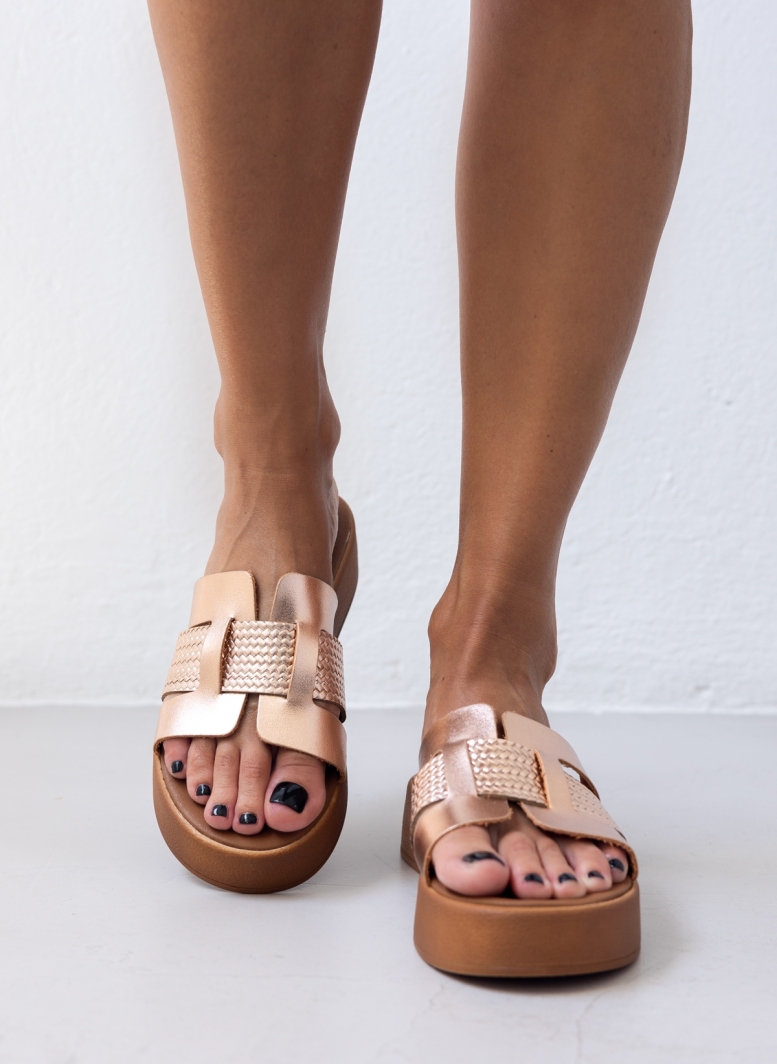 Flatforms σανδάλια με pattern Estil