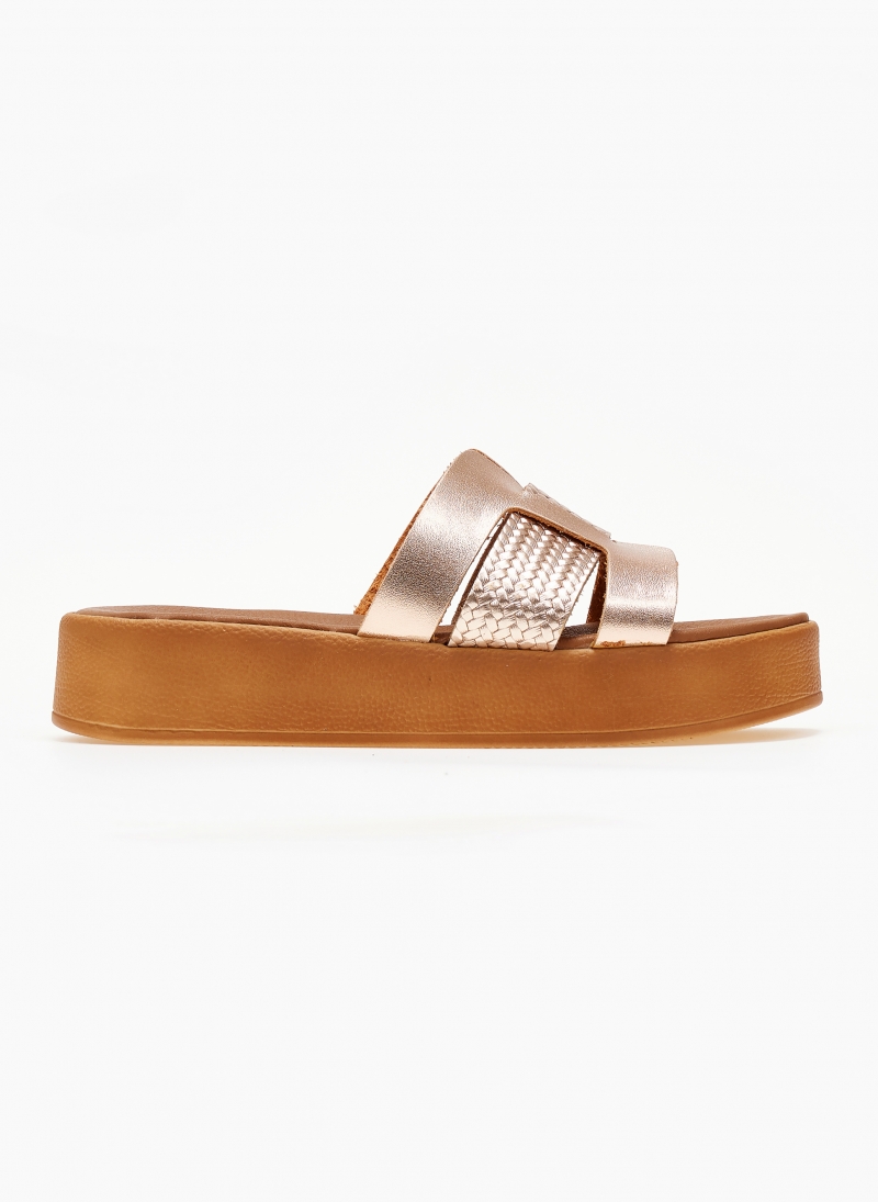 Flatforms σανδάλια με pattern Estil