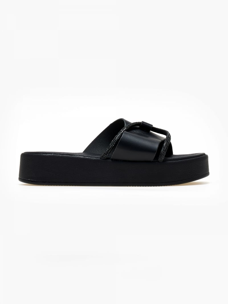 Flatforms σανδάλια με στρας Estil