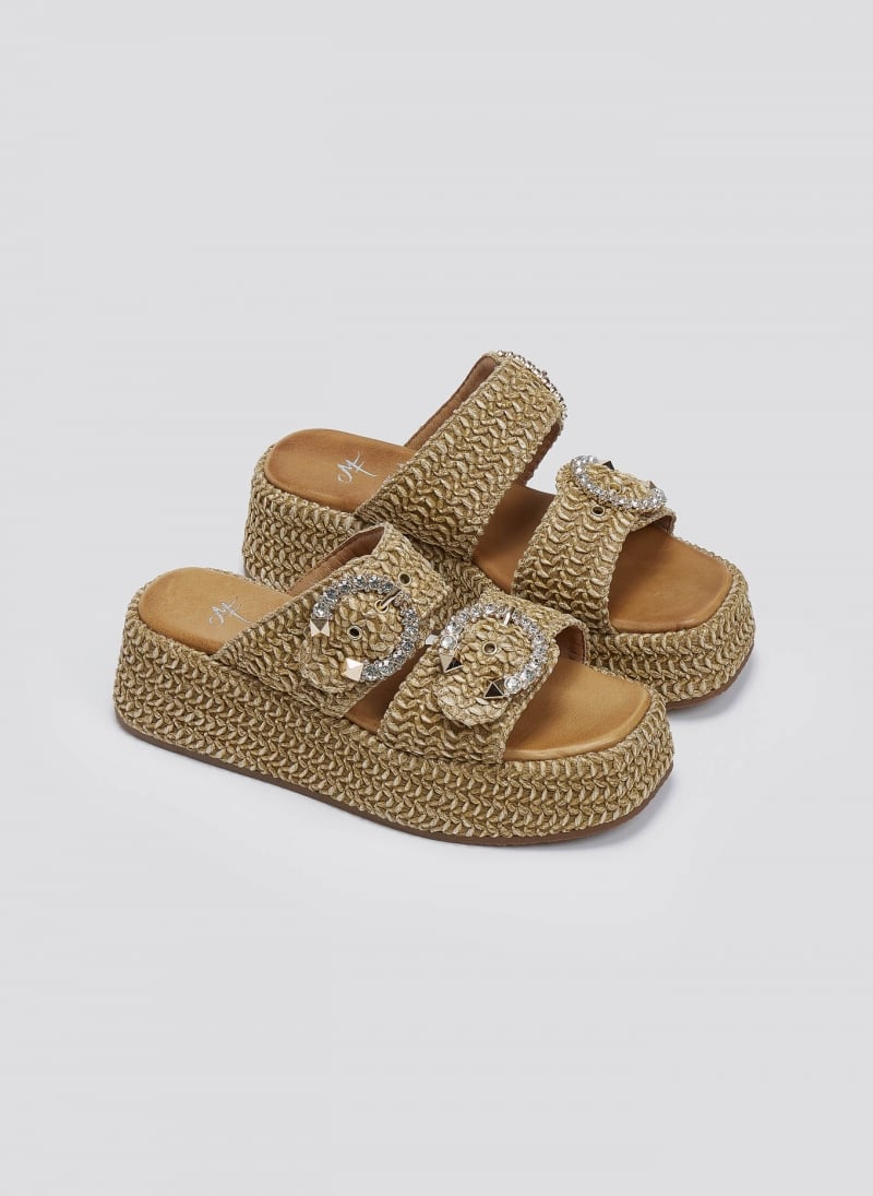 Flatforms σανδάλια με στρας Mariella Fabiani 2503/02
