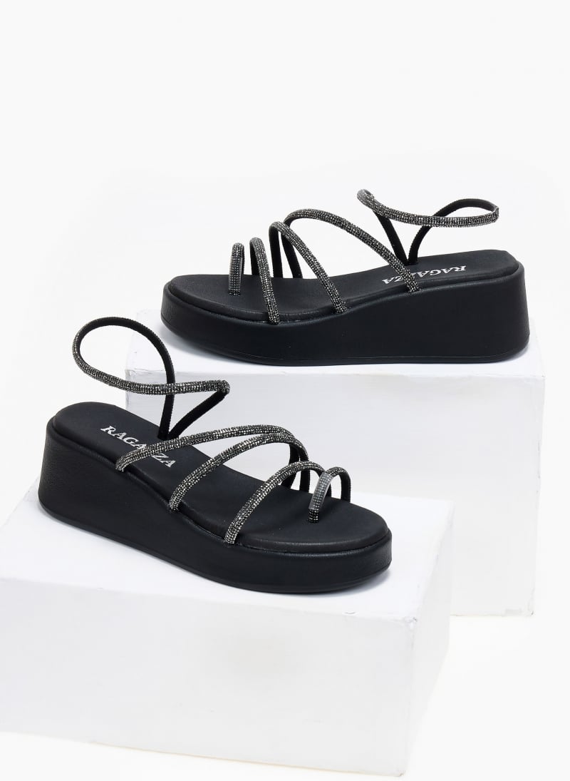 Flatforms σανδάλια με στρας Ragazza 01133