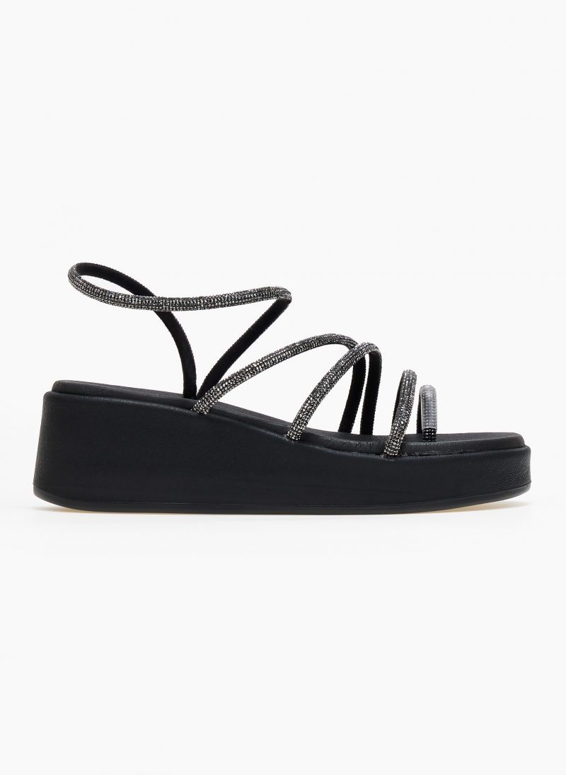 Flatforms σανδάλια με στρας Ragazza 01133