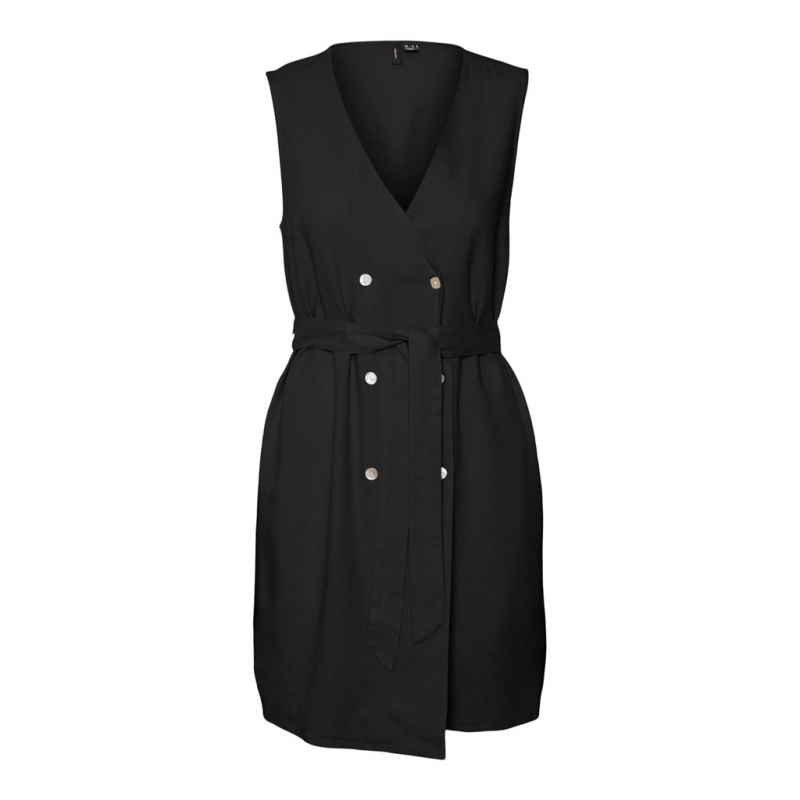 Φόρεμα με κουμπιά με λινό VERO MODA 10282496