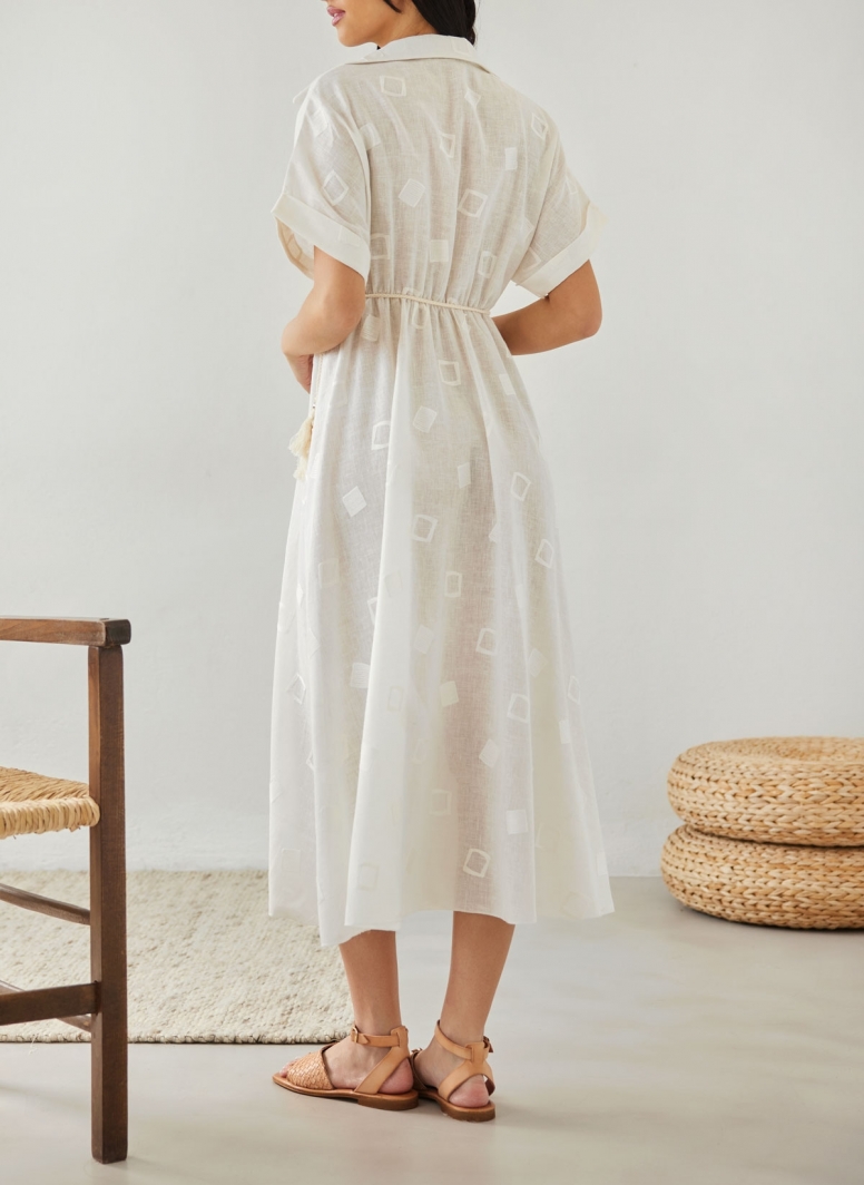 Boho φόρεμα με λινό