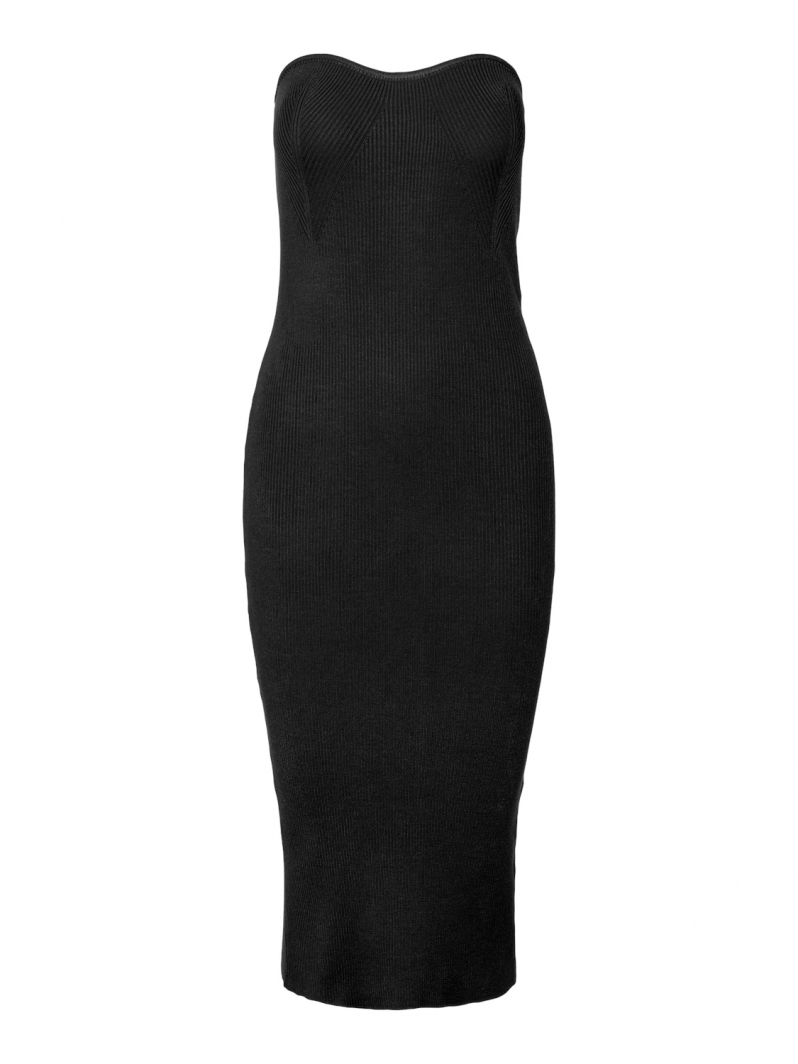 Φόρεμα ριμπ strapless Vero Moda 10309494