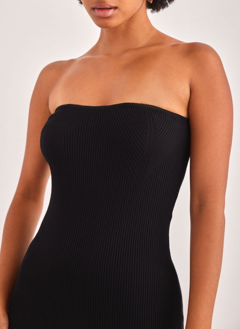 Φόρεμα ριμπ strapless Vero Moda 10309494
