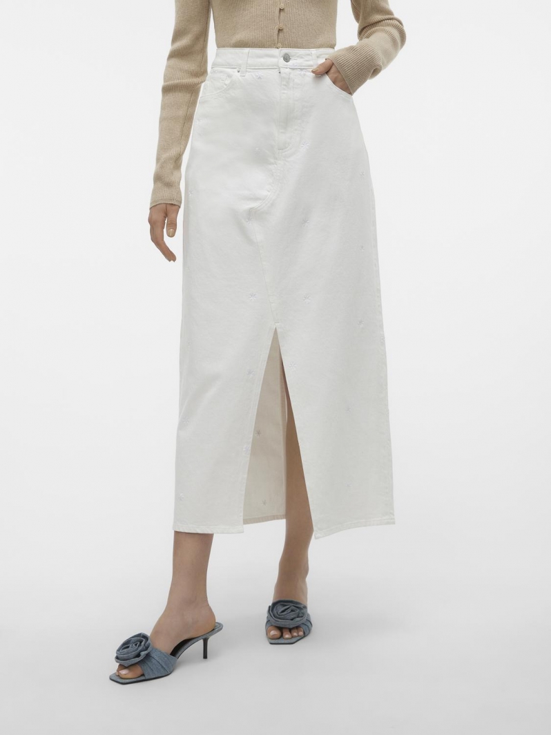 Φούστα denim με μαργαρίτες Vero Moda 10310429